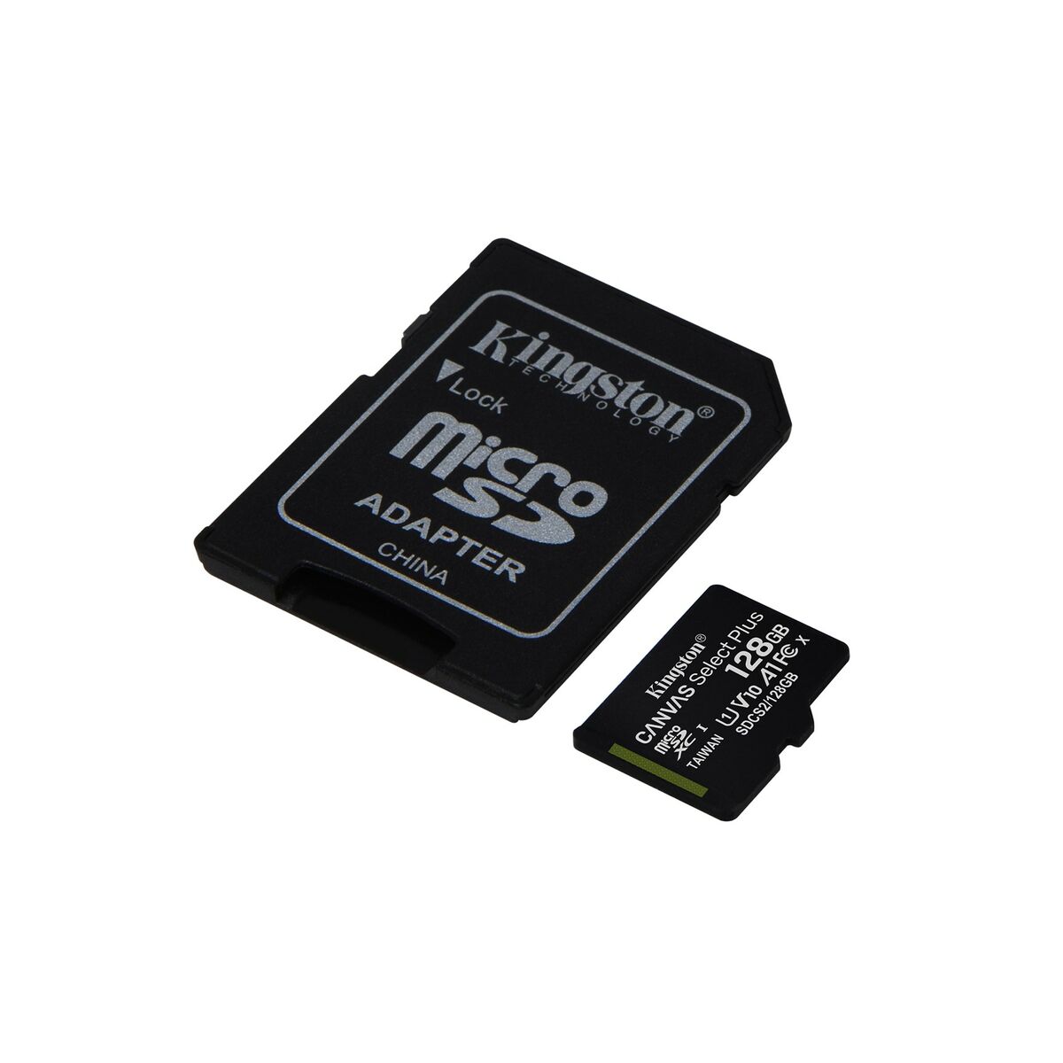Mikro SD atminties kortelė su adapteriu Kingston Canvas Select Plus 128 GB